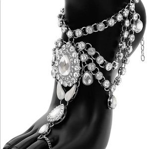 NWT Crystal Foot Jewelry | Barefoot Sandals